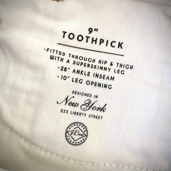 J. Crew 9" Toothpick Stretch Jeans in Cheetah Print, Size 28 - Picture 9 of 11